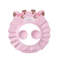 Inne akcesoria do pielęgnacji dzieci - Daszek / Rondo Kąpielowe Do Mycia Głowy Dzieci - Różowa Żyrafa - miniaturka - grafika 1