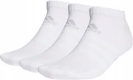 Skarpetki męskie - Skarpetki Adidas Cushioned 3pak niskie białe skarpetki do kostki roz. 43-45 - miniaturka - grafika 1