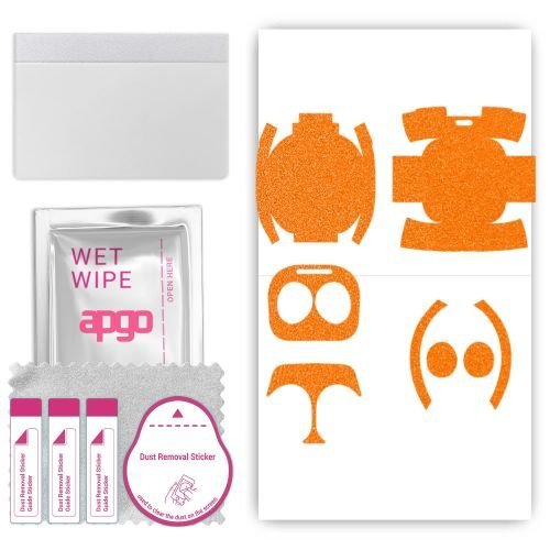 folia naklejka skórka strukturalna na TYŁ+BOKI do Samsung Galaxy Buds 2 - Pomarańczowy Pastel Matowy Chropowaty Baranek - apgo SKINS