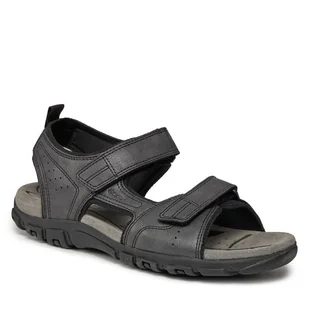 Sandały Geox Uomo Sandal Strada U4524B 000ME C9999 Black - Sandały męskie - miniaturka - grafika 1