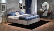 Łóżka - Łóżko tapicerowane GABRIELLA 160 jasny popielaty - miniaturka - grafika 1