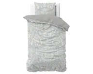 Pościel - 140x200/220 CHERINE mikroperkal szary komplet pościeli - miniaturka - grafika 1