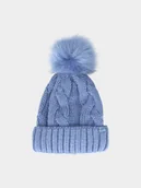 Czapki damskie - 4F Czapka zimowa damska - granatowa S - miniaturka - grafika 1