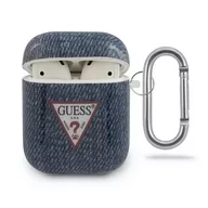 Akcesoria do słuchawek - Guess GUACA2TPUJULDB AirPods cover granatowy/dark blue Jeans Collection - miniaturka - grafika 1