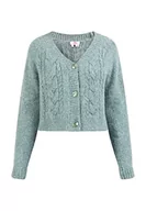 Swetry damskie - myMo Kardigan damski 12425460, Niebieski miętowy melanż, M-L - miniaturka - grafika 1