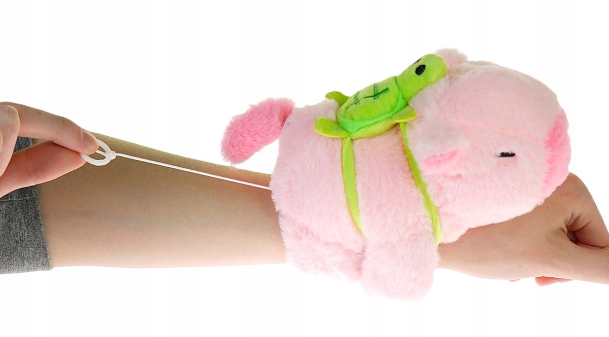 KAPIBARA z ŻÓŁWIEM KRĘCI OGONKIEM MASKOTKA ZABAWKA OPASKA NA RĘKĘ 16 cm