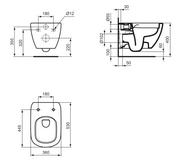 Miski WC - Ideal Standard Tesi Toaleta WC wisząca biała T493201 - odbiór osobisty: Kraków, Warszawa - miniaturka - grafika 1