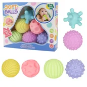 Piłki dla dzieci - Piłki Sensoryczne Dla Dzieci Edukacyjne Miękkie Kolorowe 6szt LEAN Toys - miniaturka - grafika 1