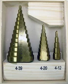 Wiertła - WIERTŁO STOPNIOWE KOMPLET 3szt. /4-39mm - miniaturka - grafika 1