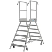 Rusztowania - KRAUSE Pomost jezdny 2x6 stopni z dwustronnym wejściem i stopniami o klasie poślizgu R13 821461 - miniaturka - grafika 1