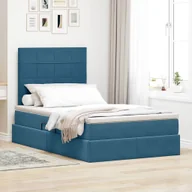 Łóżka dla dzieci i młodzieży - vidaXL Łóżko z miejscem na przechowywanie i LED Niebieski 120 x 190 cm - miniaturka - grafika 1