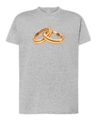 Koszulki i topy damskie - Koszulka Personalizowana Zaręczyny Ślub Szara XL - miniaturka - grafika 1