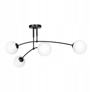 Monza lampa wisząca, moc max.4x40W, E14, czarno-biała - Lampy sufitowe - miniaturka - grafika 1