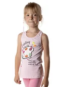 Koszulki dla dziewczynek - Podkoszulka dziewczęca bokserka bawełniana z aplikacją 3D różowa 110-116 YOCLUB - miniaturka - grafika 1