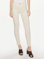 Spodnie damskie - Vero Moda Jeansy Flash 10307571 Écru Skinny Fit - miniaturka - grafika 1