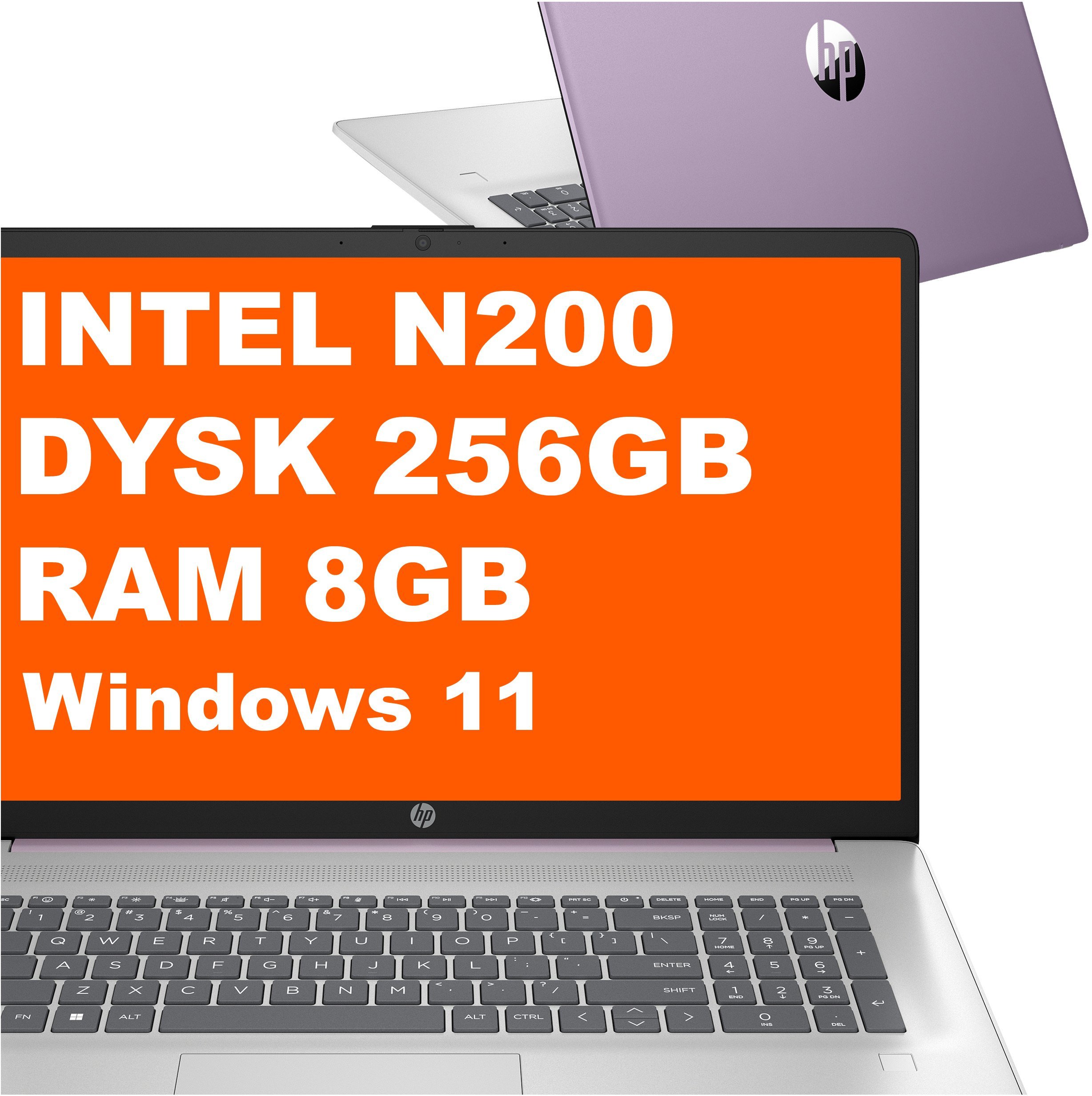 HP 17-cn3203ds / BK1G9UA / Intel N200 / 8GB / 256GB / Intel UHD / HD+ / Dotyk / Win 11 / Fioletowy
