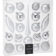 Bombki - Bombki świąteczne w różnych kształtach z koronką na choinkę, zestaw 19 sztuk - miniaturka - grafika 1
