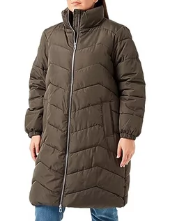 Płaszcze damskie - VERO MODA CURVE Damski płaszcz pikowany VMCLIGA Coat CUR, Peat, 46, Peat, 46 - grafika 1