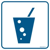 Systemy ekspozycyjne i znaki informacyjne - RA029 NAPOJE CHŁODZĄCE, PN - PŁYTA PCV 1MM; (300X300MM) - miniaturka - grafika 1