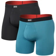 Majtki męskie - Bokserki Saxx Multi-Sport Mesh Boxer Brief Fly 2Pk Rozmiar: XL / Kolor: niebieski/czarny - miniaturka - grafika 1