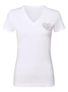 GUESS - T-shirt damski, biały - Koszulki i topy damskie - miniaturka - grafika 1