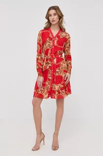 Sukienki - Guess Marciano Marciano sukienka kolor czerwony mini rozkloszowana - grafika 1