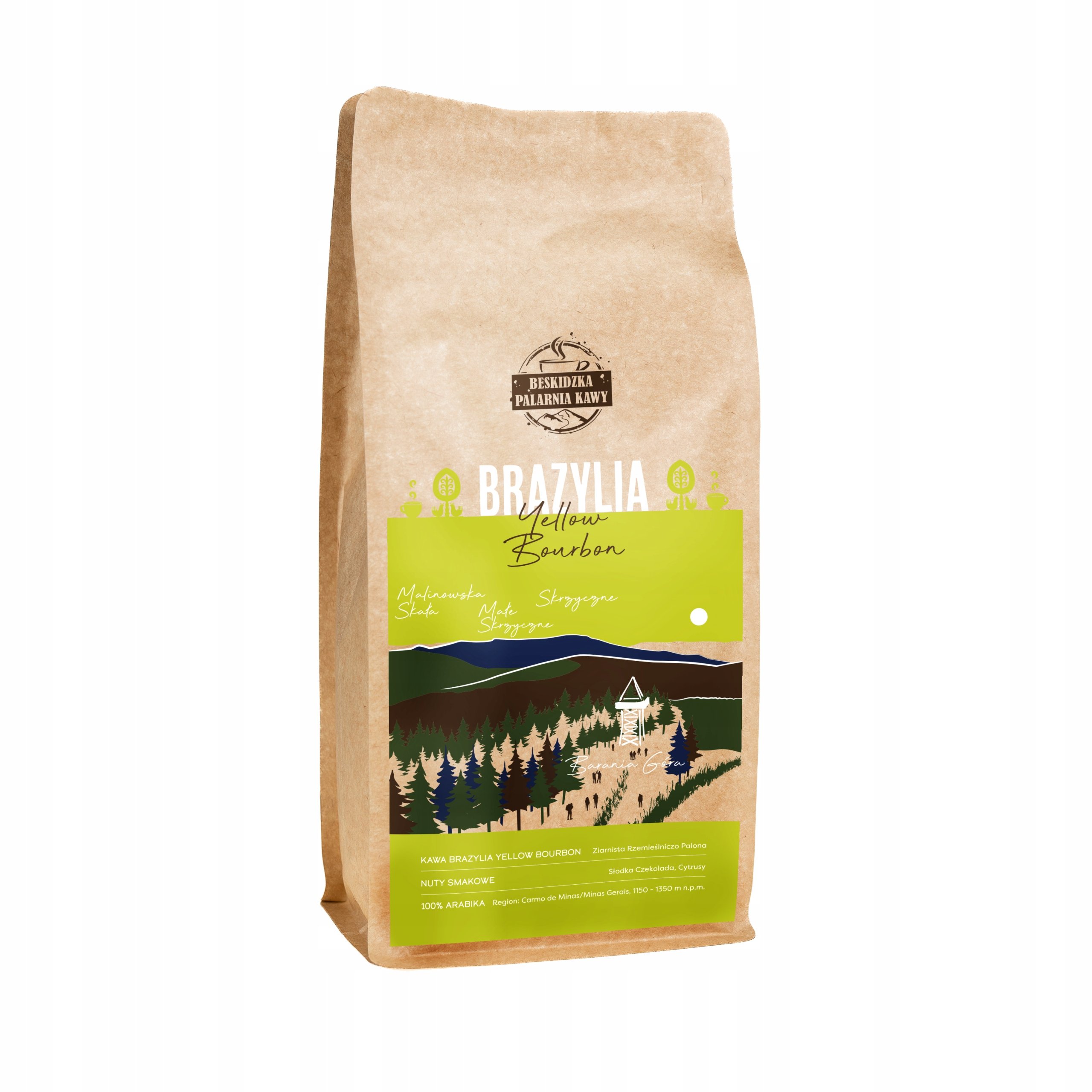 Kawa Ziarnista Brazylia Yellow Bourbon 1KG 100% Arabica Speciality