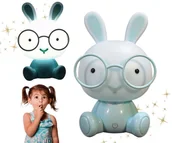 Lampy stojące - LAMPKA BIURKOWA NOCNA DLA DZIECI KRÓLIK LED NIEBIESKA - miniaturka - grafika 1