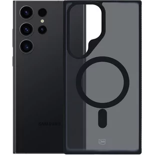 Etui 3MK Smoke MagCase do Samsung Galaxy S23 Ultra Czarny transparentny - Etui i futerały do telefonów - miniaturka - grafika 1