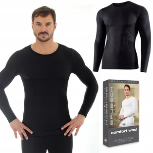 Koszulka męska WEŁNIANA termo BRUBECK LS11600 - XL - Koszulki męskie - miniaturka - grafika 1