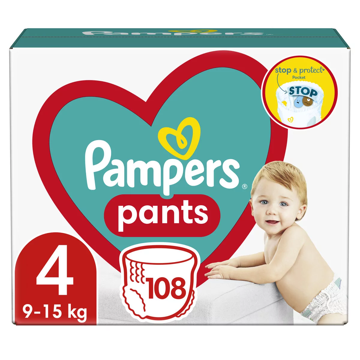 Pampers PROCTER & GAMBLE Pants 4 9-15 kg pieluchomajtki x 108 szt