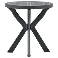 Stoły ogrodowe - vidaXL Stolik bistro, antracytowy, 70 cm, plastikowy - miniaturka - grafika 1