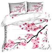 Pościel - Pościel 3D Bawełna Satyna 200X220Cm Kwiaty Wiśni - miniaturka - grafika 1