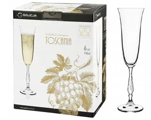 Galicja Kieliszki TOSCANIA szampan, 6 szt., 190 ml. 2311100 - Kieliszki - miniaturka - grafika 1