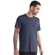 Bielizna sportowa męska - Męska koszulka termoaktywna Icebreaker Sphere II SS Tee midnight navy heather - L - miniaturka - grafika 1