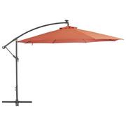 Parasole ogrodowe - vidaXL Wiszący parasol ze słupkiem aluminiowym, 350 cm, terakotowy - miniaturka - grafika 1