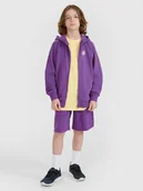 Spodnie i spodenki dla chłopców - 4F Spodenki dresowe chłopięce - fioletowe 122 (6-7 lat) - miniaturka - grafika 1