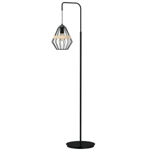 Czarna lampa podłogowa loft - K551 A8-R18 - Lampy stojące - miniaturka - grafika 1