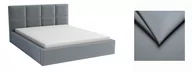 Łóżka - Łóżko Tapicerowane Z Materacem 140X200 - Alaska A36 - Szary | Trinity 14 - miniaturka - grafika 1