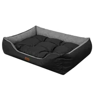Legowiska dla psów - Legowisko dla psa "Puffy", kolor czarny z grafitem, rozmiar XL - miniaturka - grafika 1