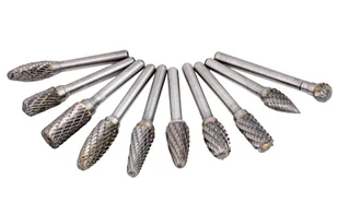 Frezy trzpieniowe do metalu stali drewna pilniki Zestaw 10 szt. MAR-POL - Zestawy narzędziowe - miniaturka - grafika 4