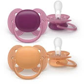 Smoczki uspokajające - Philips Avent Ultrasoft SCF093/03 18+m smoczek Girl 2 szt. - miniaturka - grafika 1