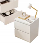 Szafki nocne - Szafka Nocna Do Sypialni Salonu Pokoju Szafka Z Szufladami Mała Biała Loft - miniaturka - grafika 1