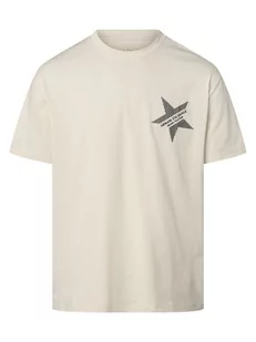 Armani Exchange - T-shirt męski, beżowy - Koszulki męskie - miniaturka - grafika 1
