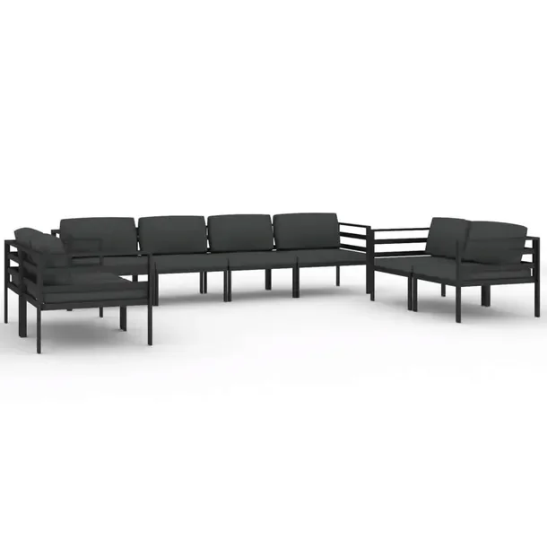 Aluminiowy zestaw wypoczynkowy do ogrodu antracytowy, modułowy 70 x 70 x 6