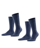 Skarpetki damskie - Falke męskie skarpety huśtawka dwa opakowania (2 sztuki) Blue (Navy Blue Melange 6490) UK 5.5-8 (EU 39-42 US 6.5-9) - miniaturka - grafika 1