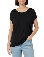 Koszulki i topy damskie - VERO MODA Vmava Plain Ss Top Gajrs Noos Tall T-Shirt, czarny, L-D?ugi - miniaturka - grafika 1