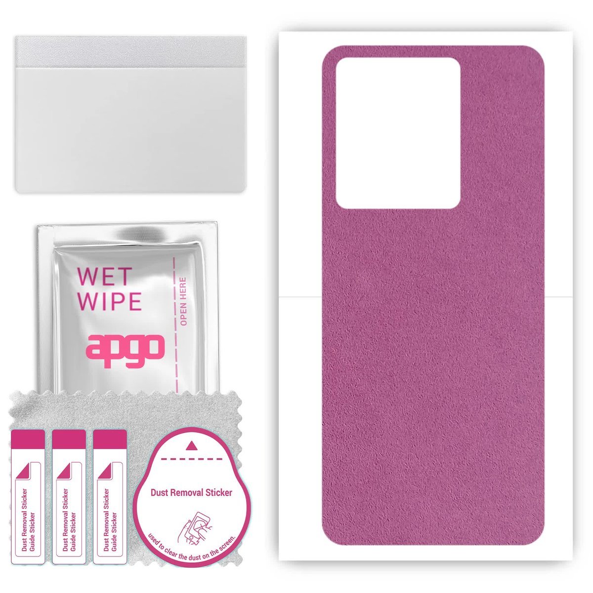 Folia naklejka skórka strukturalna na TYŁ Zamsz do Vivo IQOO Z6 Pro - Zamsz Fioletowy - apgo SKINS