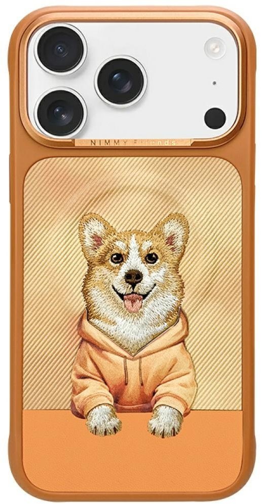 Nimmy Etui Nimmy Gentle Pets Series Dog MagSafe do iPhone 17 Pro pomarańczowy