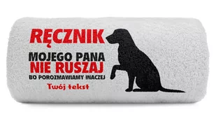 pat15.net Duży Ręcznik mojego Pana - nie ruszaj z psem 140x70 888 - Ręczniki - miniaturka - grafika 1